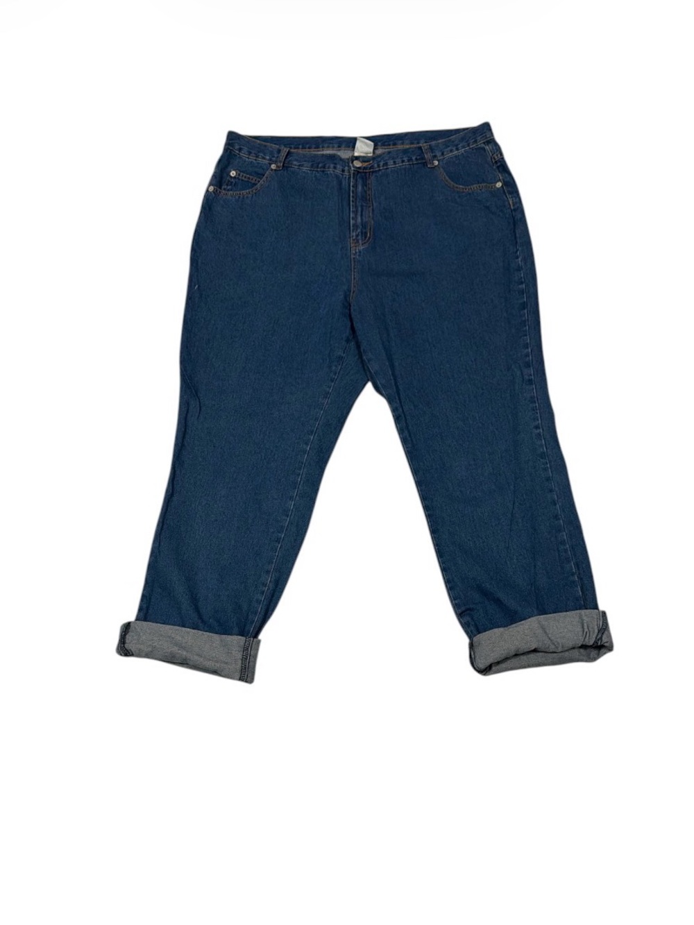 Just My Size Women’s Size 20 Dark Wash Jeans Cuffed Hem
